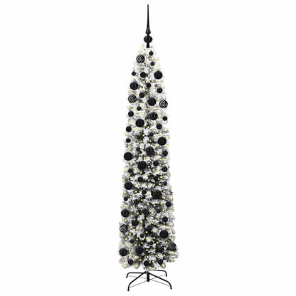 Kunstkerstboom Groen 180 cm PVC en Staal en Kunststof