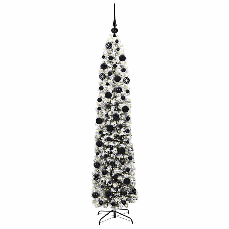 Kunstkerstboom Groen 180 cm PVC en Staal en Kunststof