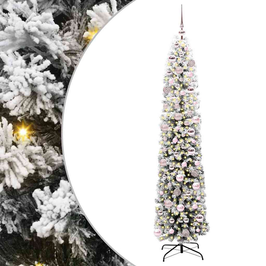 Kunstkerstboom Groen 180 cm PVC en Staal en Kunststof