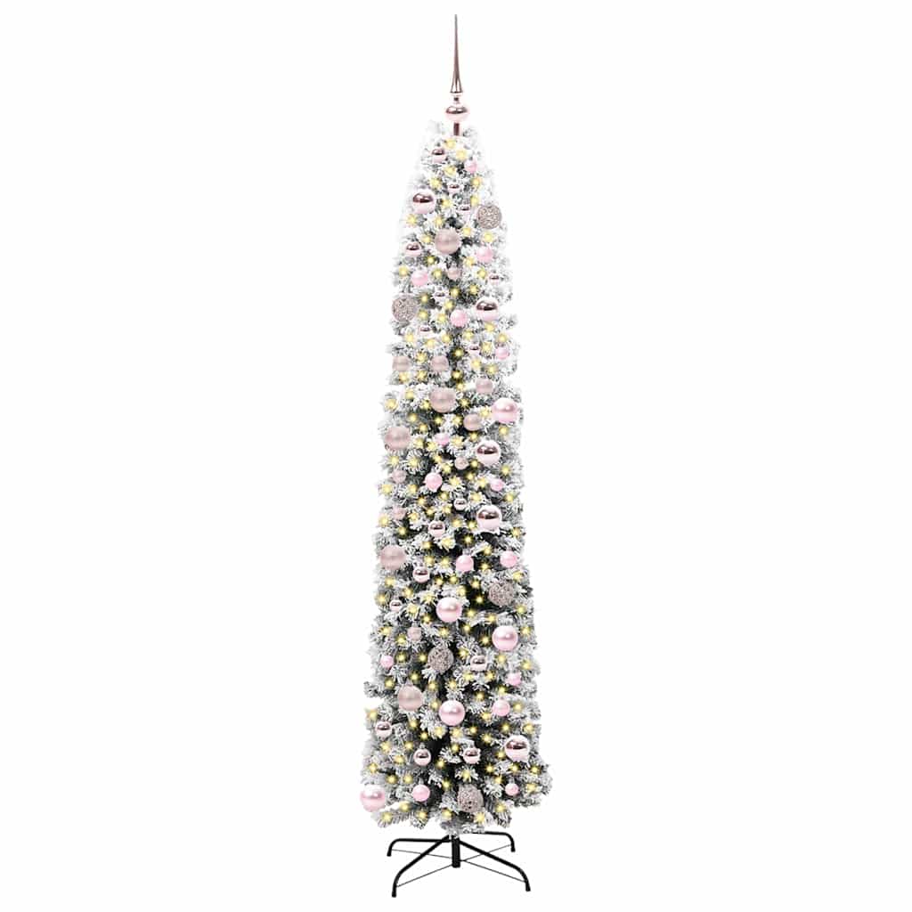 Kunstkerstboom Groen 180 cm PVC en Staal en Kunststof