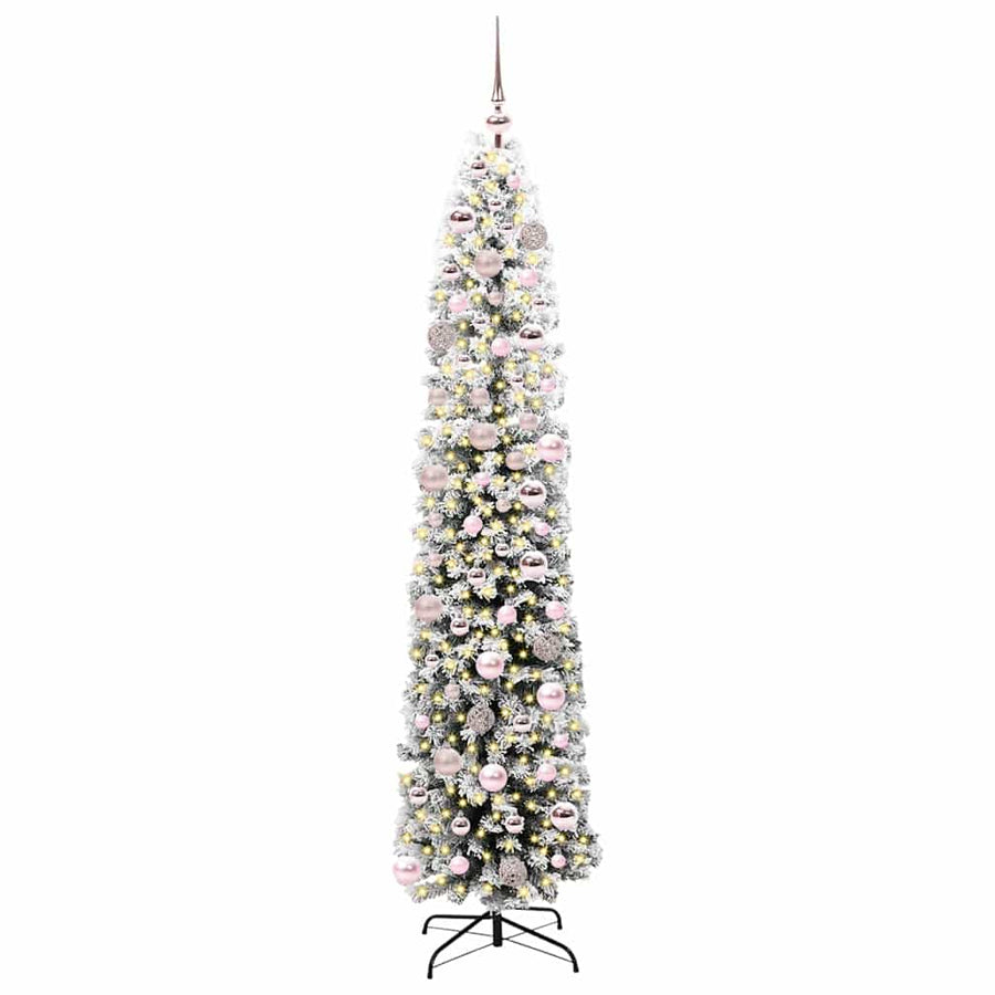 Kunstkerstboom Groen 180 cm PVC en Staal en Kunststof