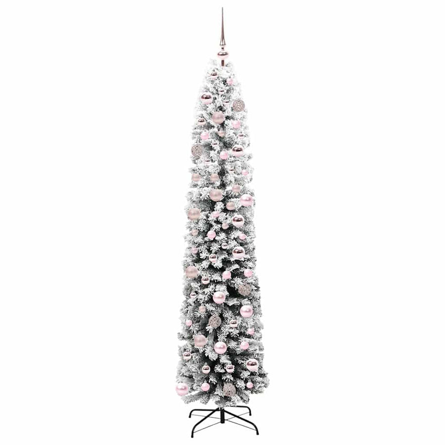 Kunstkerstboom Groen 180 cm PVC en Staal en Kunststof