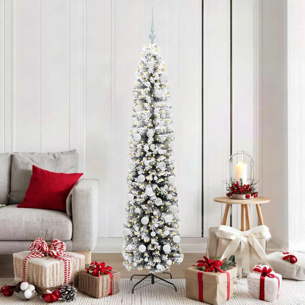Kunstkerstboom Groen 180 cm PVC en Staal en Kunststof