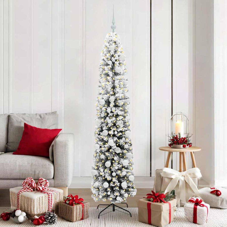 Kunstkerstboom Groen 180 cm PVC en Staal en Kunststof