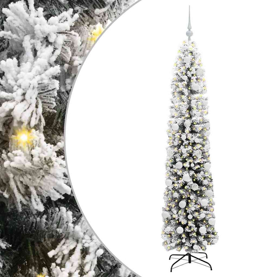 Kunstkerstboom Groen 180 cm PVC en Staal en Kunststof