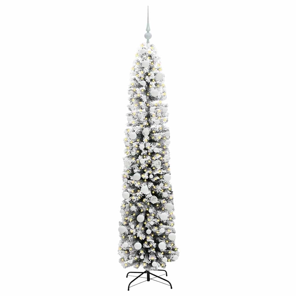 Kunstkerstboom Groen 180 cm PVC en Staal en Kunststof