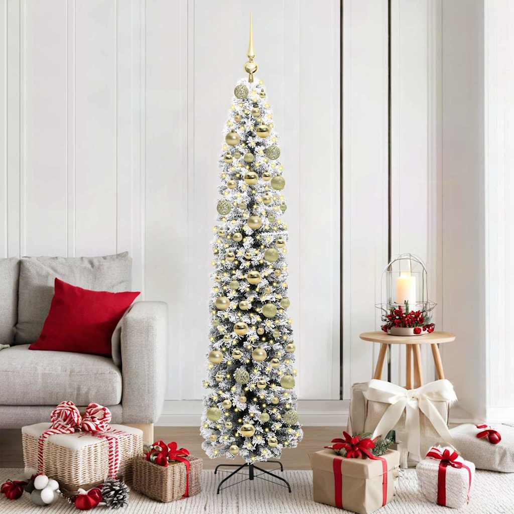 Kunstkerstboom Groen 180 cm PVC en Staal en Kunststof