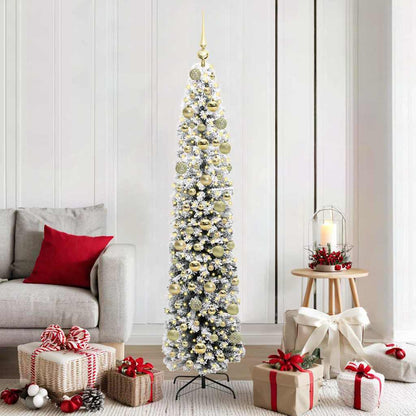Kunstkerstboom Groen 180 cm PVC en Staal en Kunststof