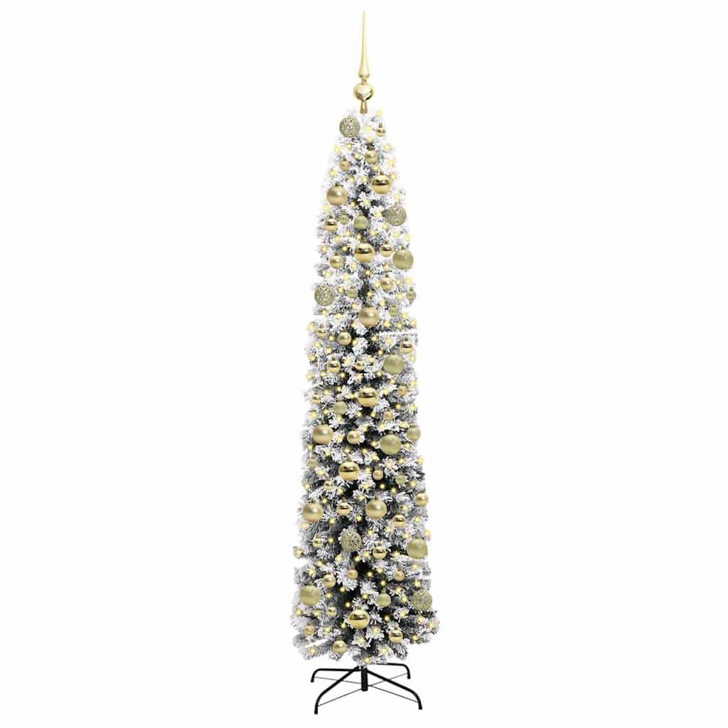 Kunstkerstboom Groen 180 cm PVC en Staal en Kunststof