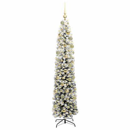 Kunstkerstboom Groen 180 cm PVC en Staal en Kunststof