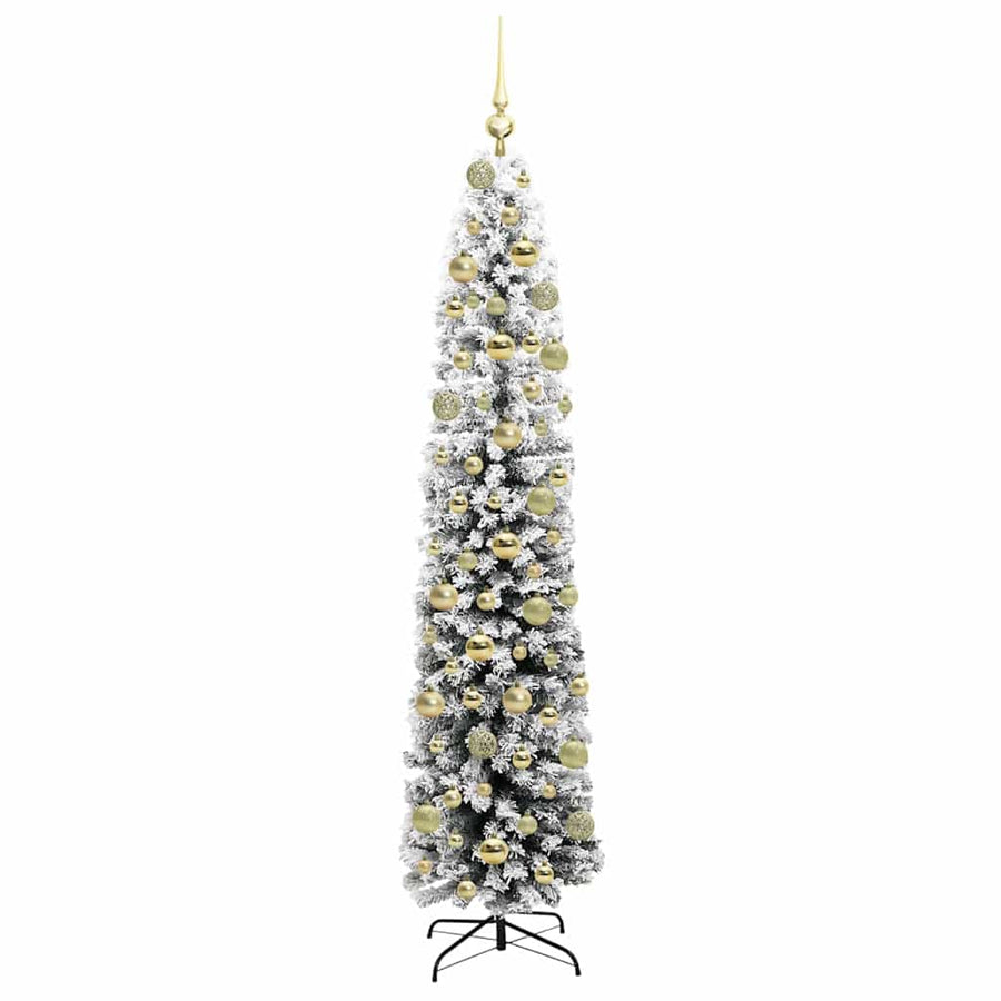 Kunstkerstboom Groen 180 cm PVC en Staal en Kunststof
