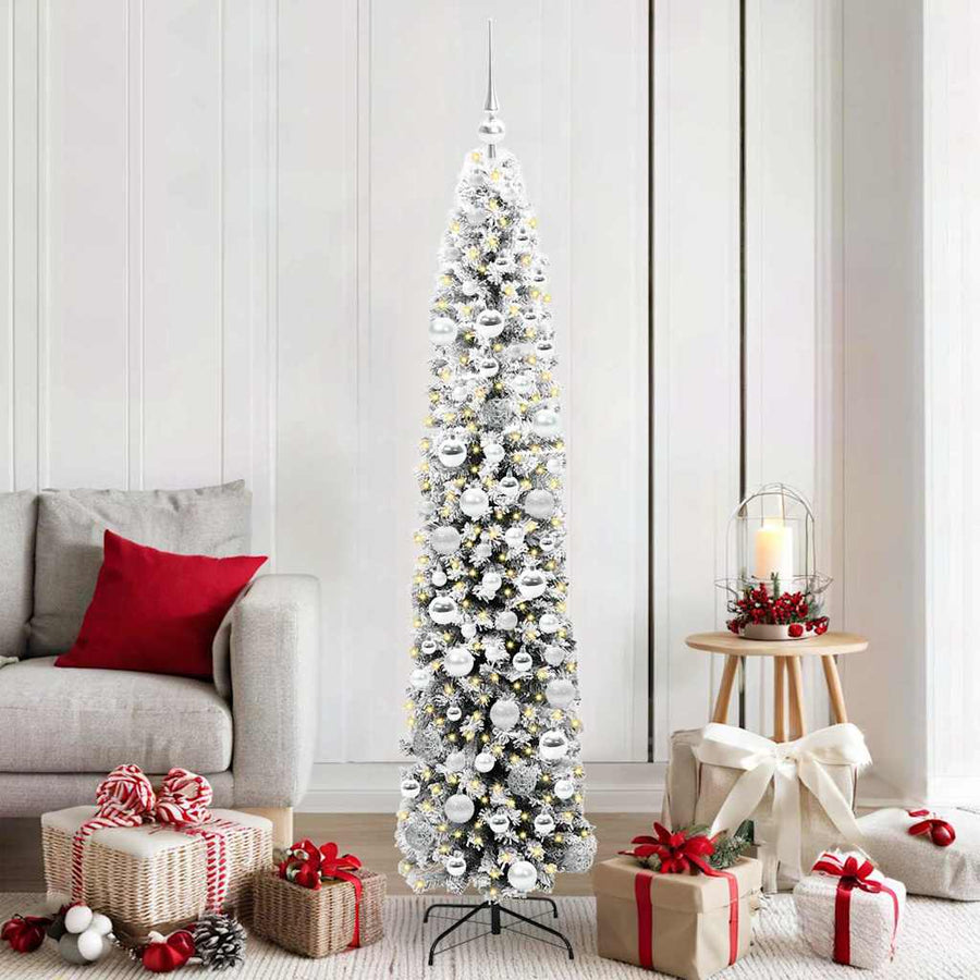 Kunstkerstboom Groen 180 cm PVC en Staal en Kunststof