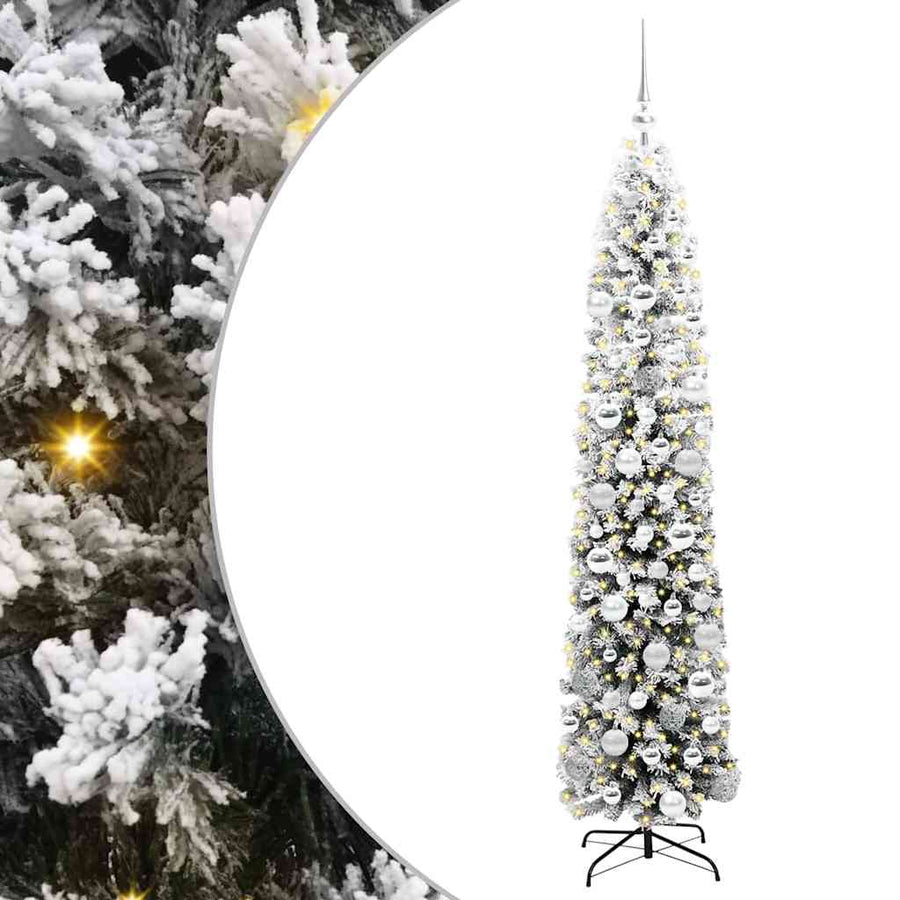 Kunstkerstboom Groen 180 cm PVC en Staal en Kunststof