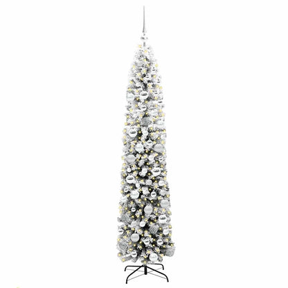 Kunstkerstboom Groen 180 cm PVC en Staal en Kunststof
