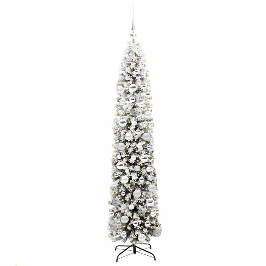 Kunstkerstboom Groen 180 cm PVC en Staal en Kunststof