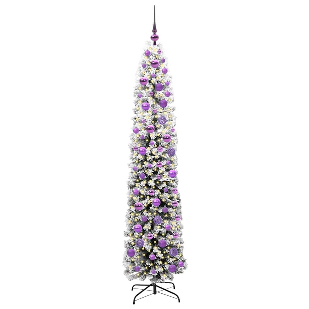 Kunstkerstboom Groen 180 cm PVC en Staal en Kunststof