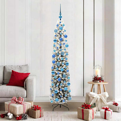 Kunstkerstboom Groen 180 cm PVC en Staal en Kunststof