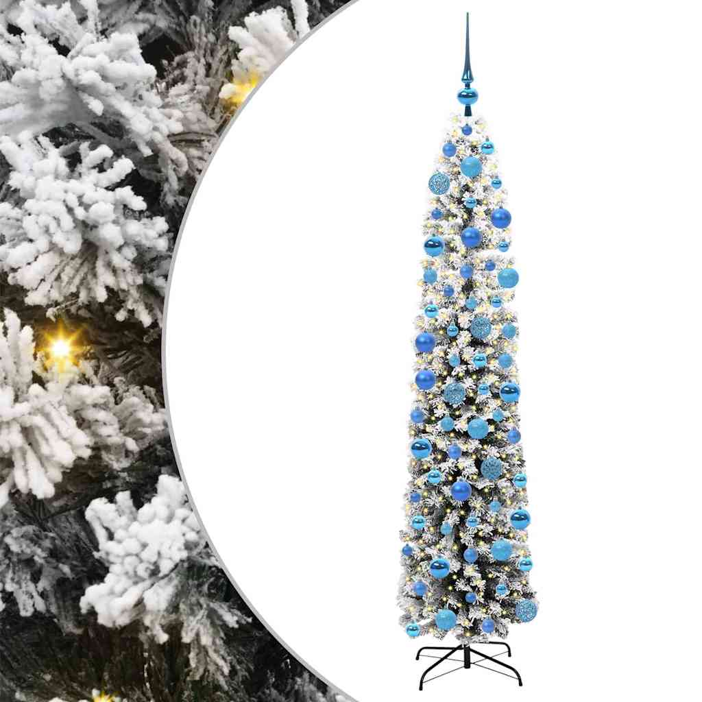 Kunstkerstboom Groen 180 cm PVC en Staal en Kunststof