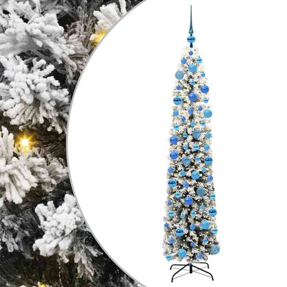 Kunstkerstboom Groen 180 cm PVC en Staal en Kunststof