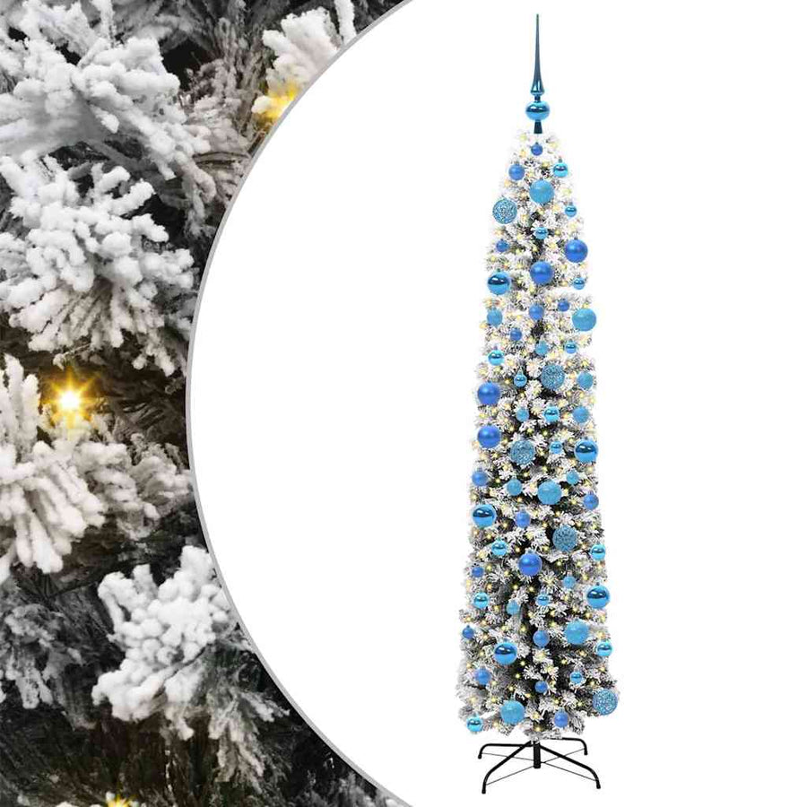 Kunstkerstboom Groen 180 cm PVC en Staal en Kunststof