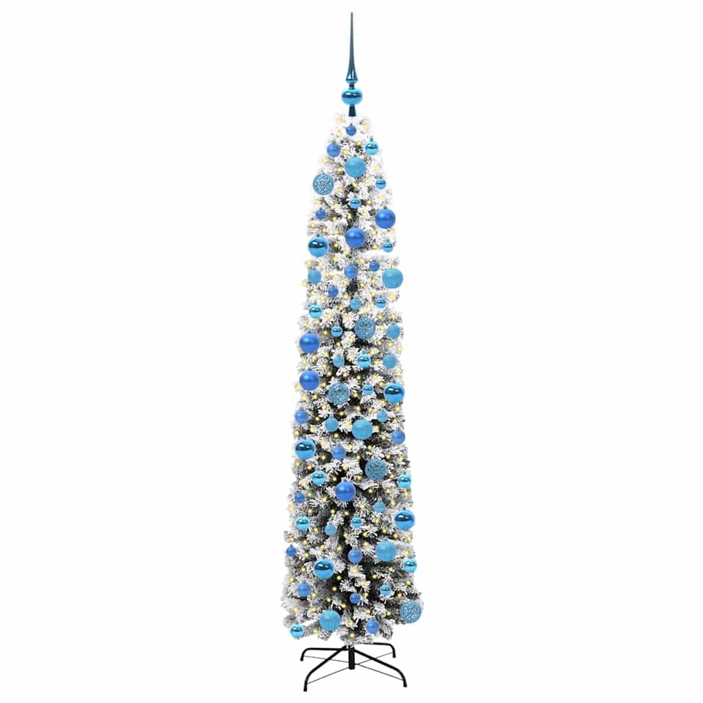 Kunstkerstboom Groen 180 cm PVC en Staal en Kunststof
