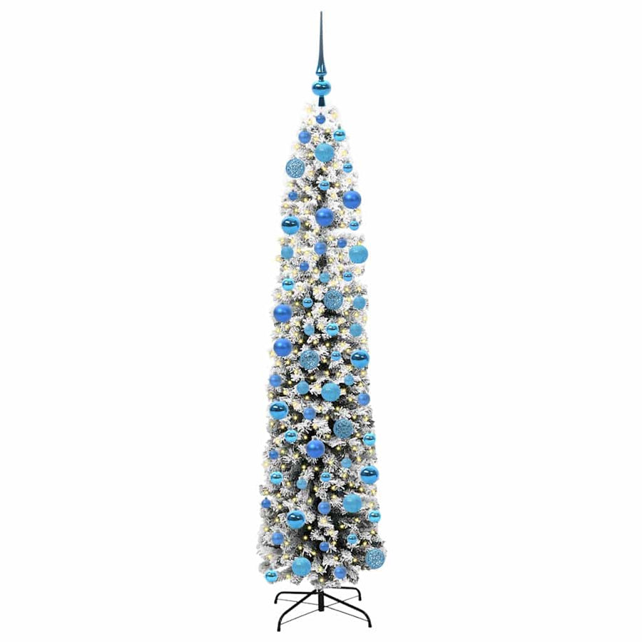 Kunstkerstboom Groen 180 cm PVC en Staal en Kunststof