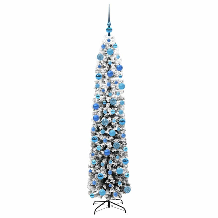 Kunstkerstboom Groen 180 cm PVC en Staal en Kunststof