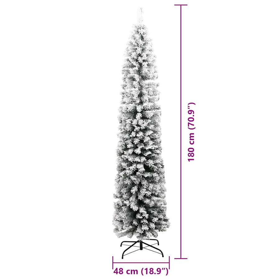 Kunstkerstboom Groen 180 cm PVC en Staal en Kunststof