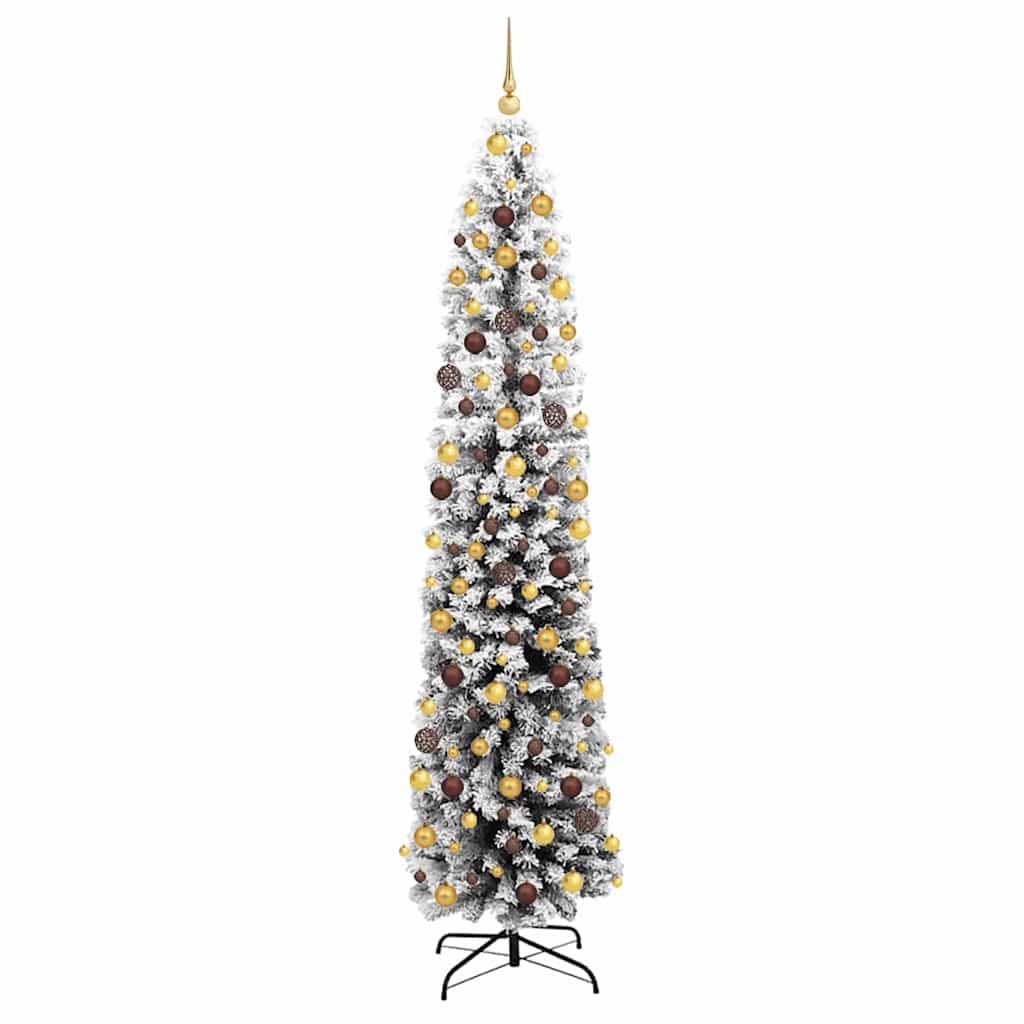 Kunstkerstboom Groen 210 cm PVC en Staal en Kunststof