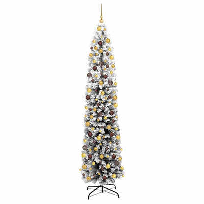 Kunstkerstboom Groen 210 cm PVC en Staal en Kunststof