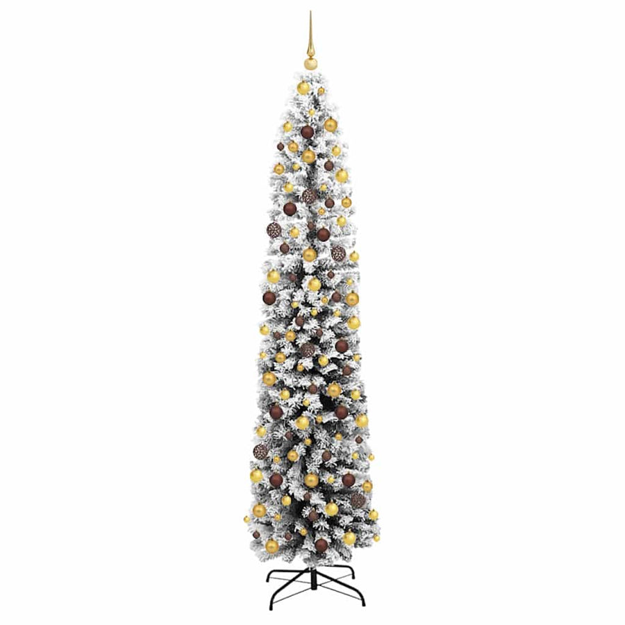 Kunstkerstboom Groen 210 cm PVC en Staal en Kunststof