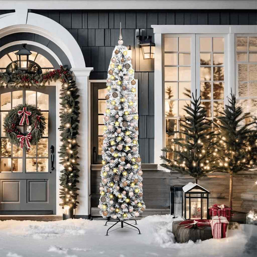 Slanke Kerstboom Groen 55 x 55 x 210 cm Kunststof en metaal
