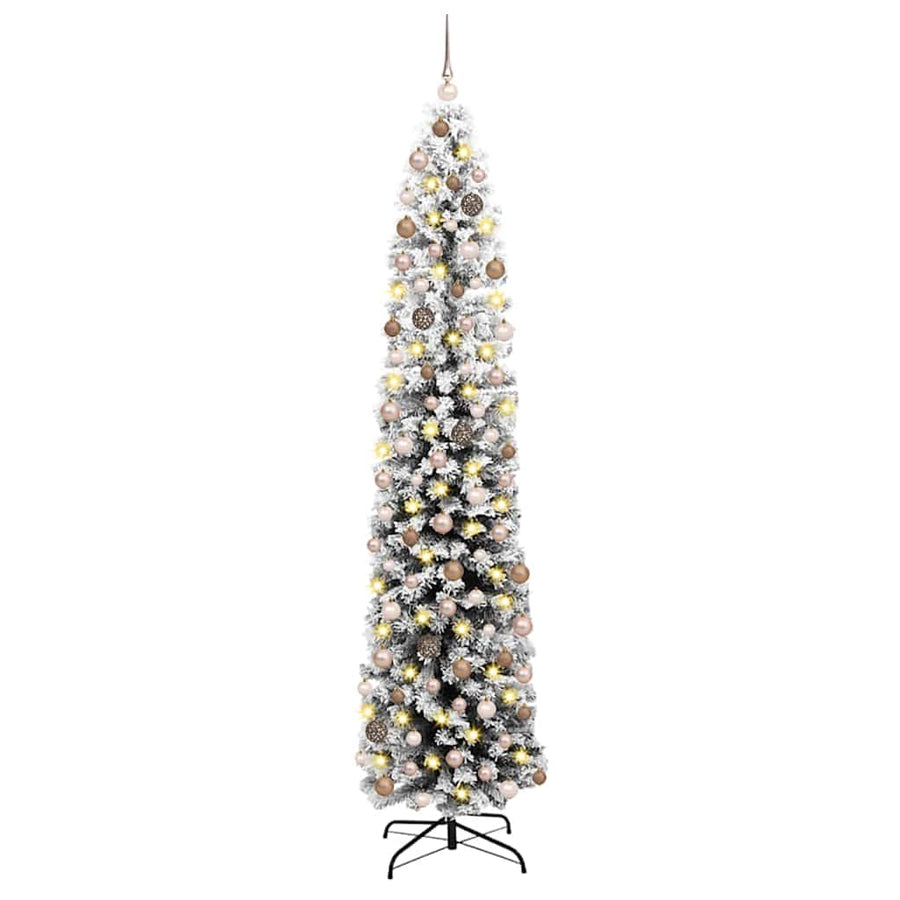 Slanke Kerstboom Groen 55 x 55 x 210 cm Kunststof en metaal