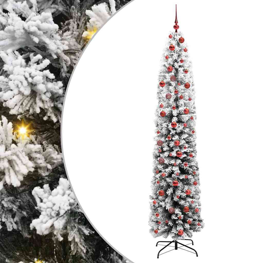 Kunstkerstboom Groen 210 cm PVC en Staal en Kunststof