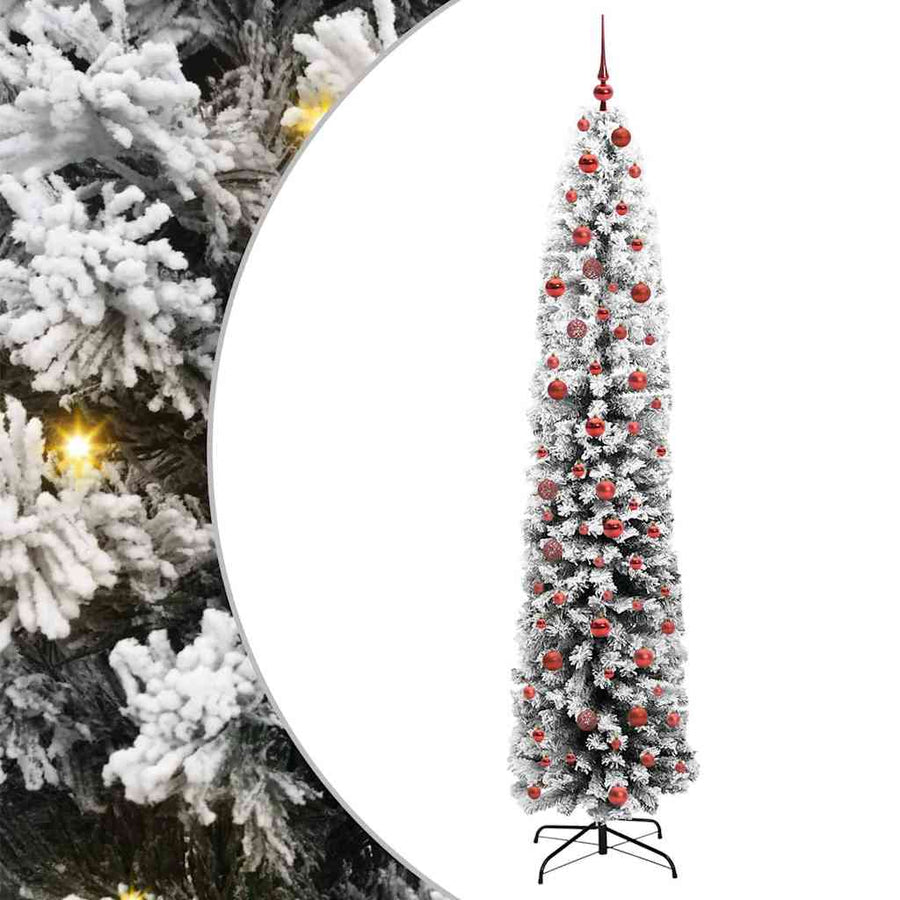 Kunstkerstboom Groen 210 cm PVC en Staal en Kunststof