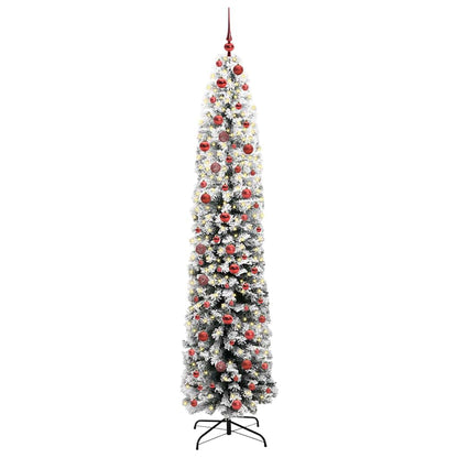 Kunstkerstboom Groen 210 cm PVC en Staal en Kunststof