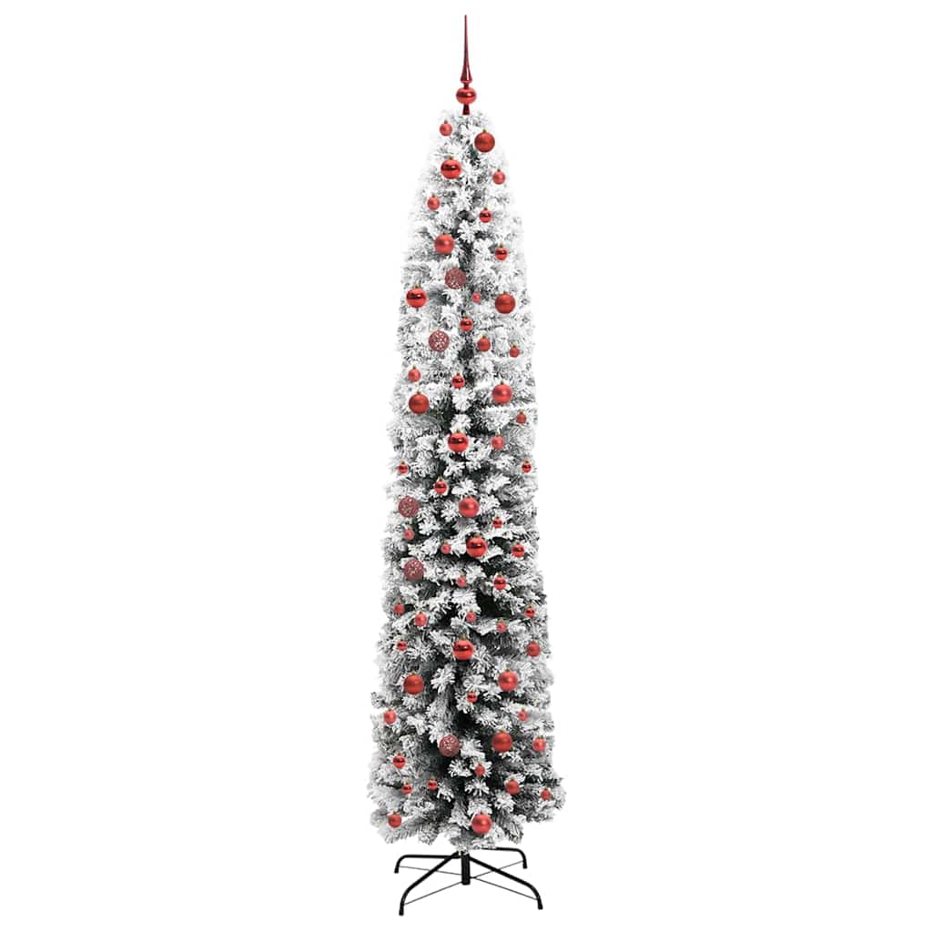 Kunstkerstboom Groen 210 cm PVC en Staal en Kunststof