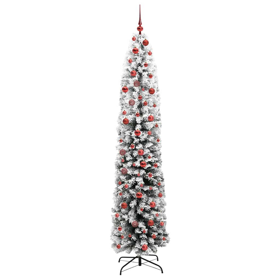 Kunstkerstboom Groen 210 cm PVC en Staal en Kunststof