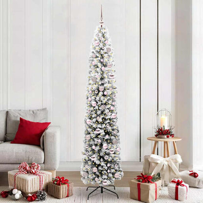 Kunstkerstboom Groen 210 cm PVC en Staal en Kunststof