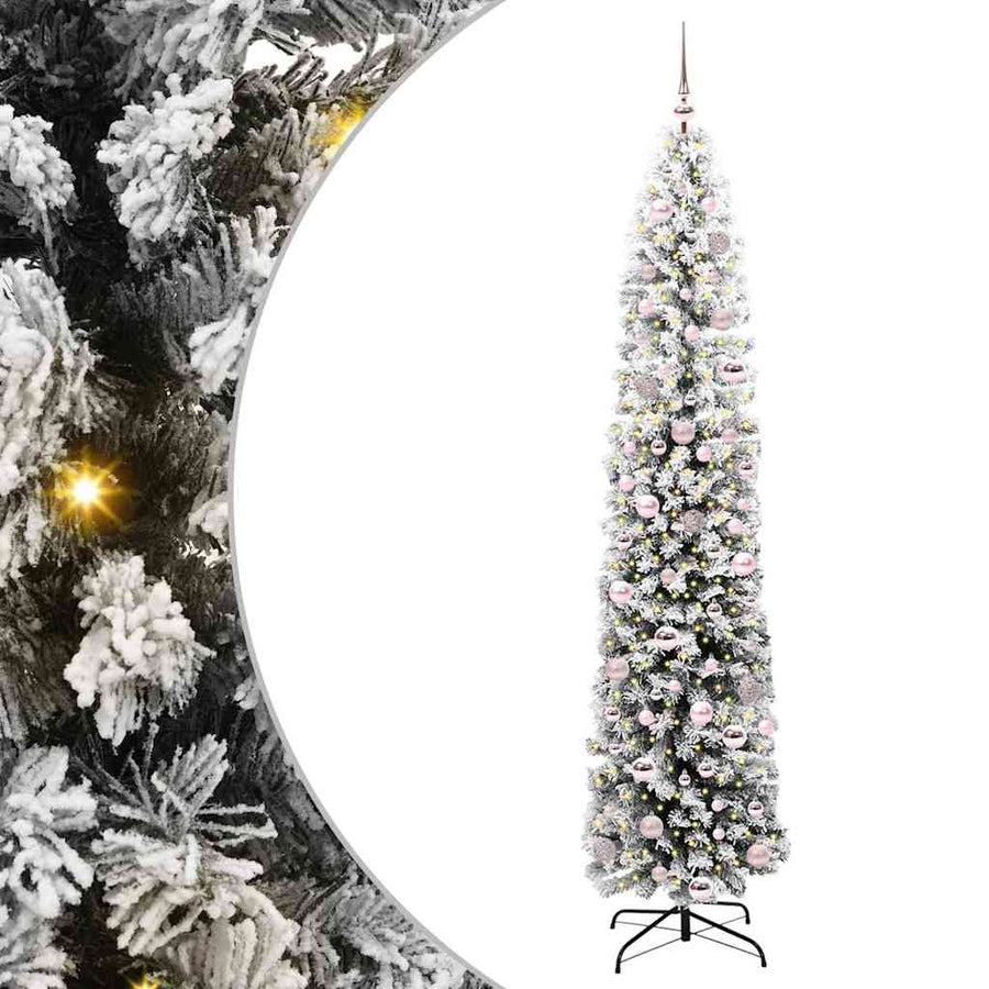 Kunstkerstboom Groen 210 cm PVC en Staal en Kunststof