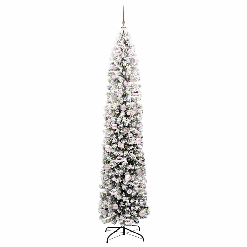 Kunstkerstboom Groen 210 cm PVC en Staal en Kunststof