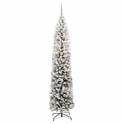 Kunstkerstboom Groen 210 cm PVC en Staal en Kunststof
