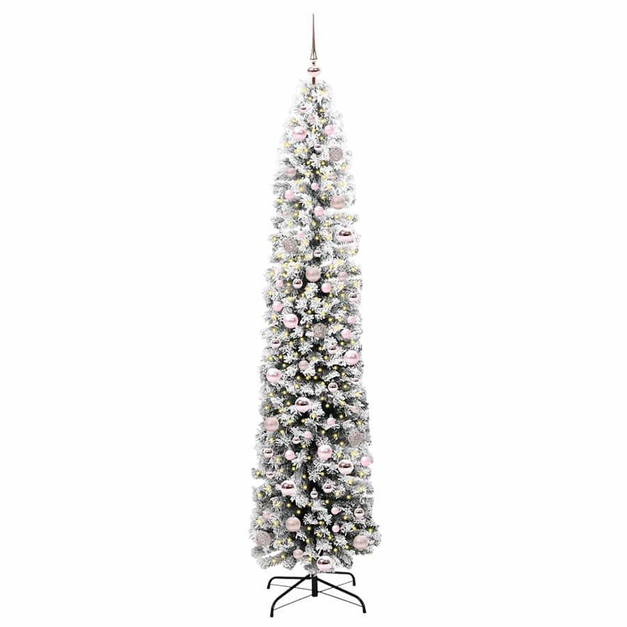 Kunstkerstboom Groen 210 cm PVC en Staal en Kunststof