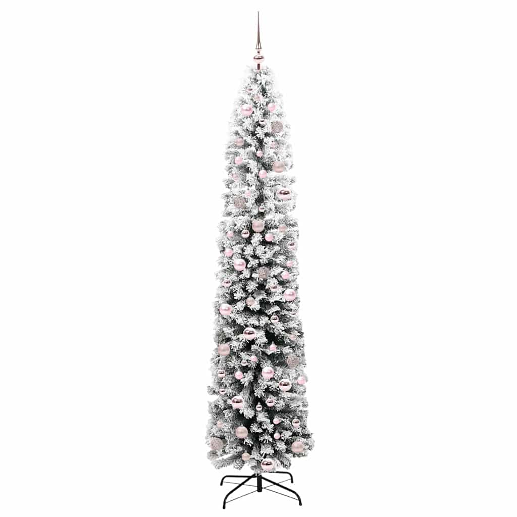 Kunstkerstboom Groen 210 cm PVC en Staal en Kunststof