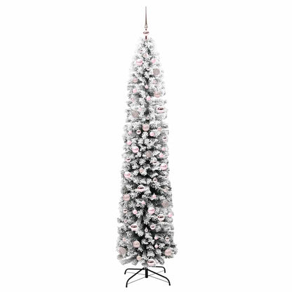 Kunstkerstboom Groen 210 cm PVC en Staal en Kunststof