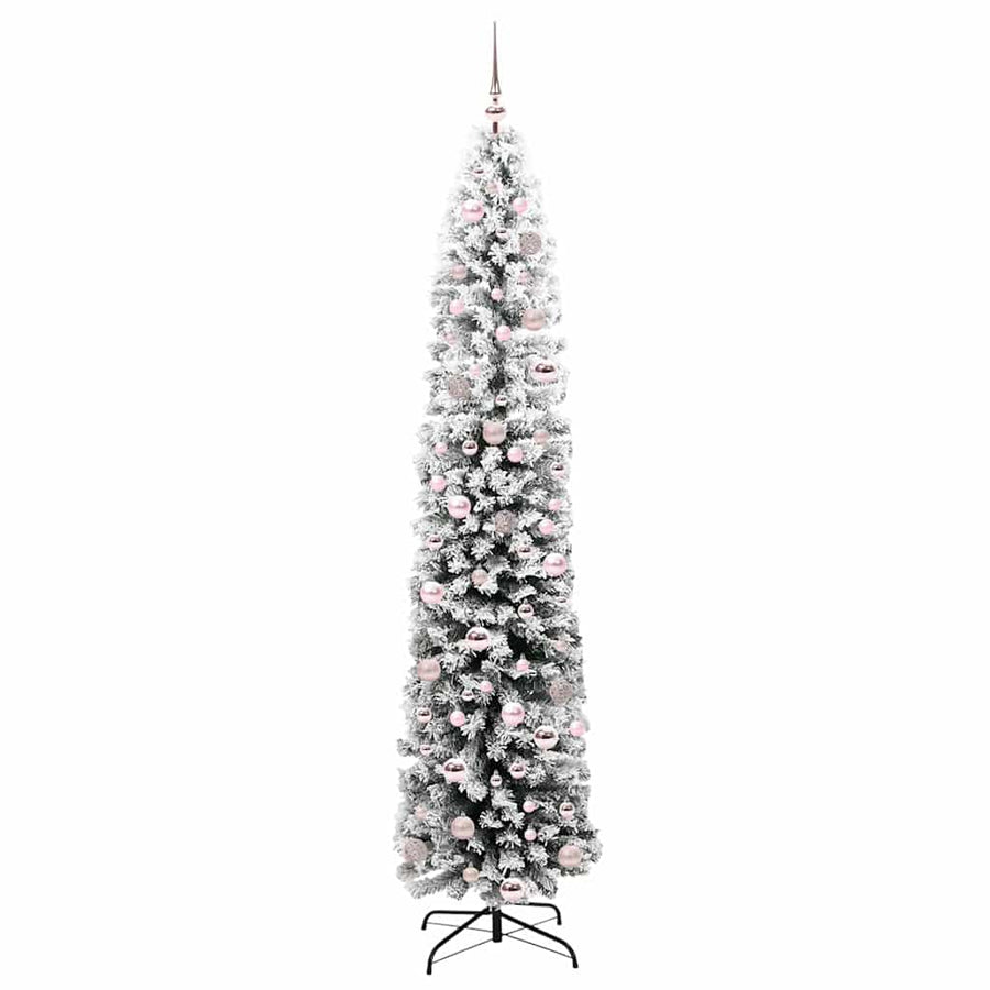 Kunstkerstboom Groen 210 cm PVC en Staal en Kunststof