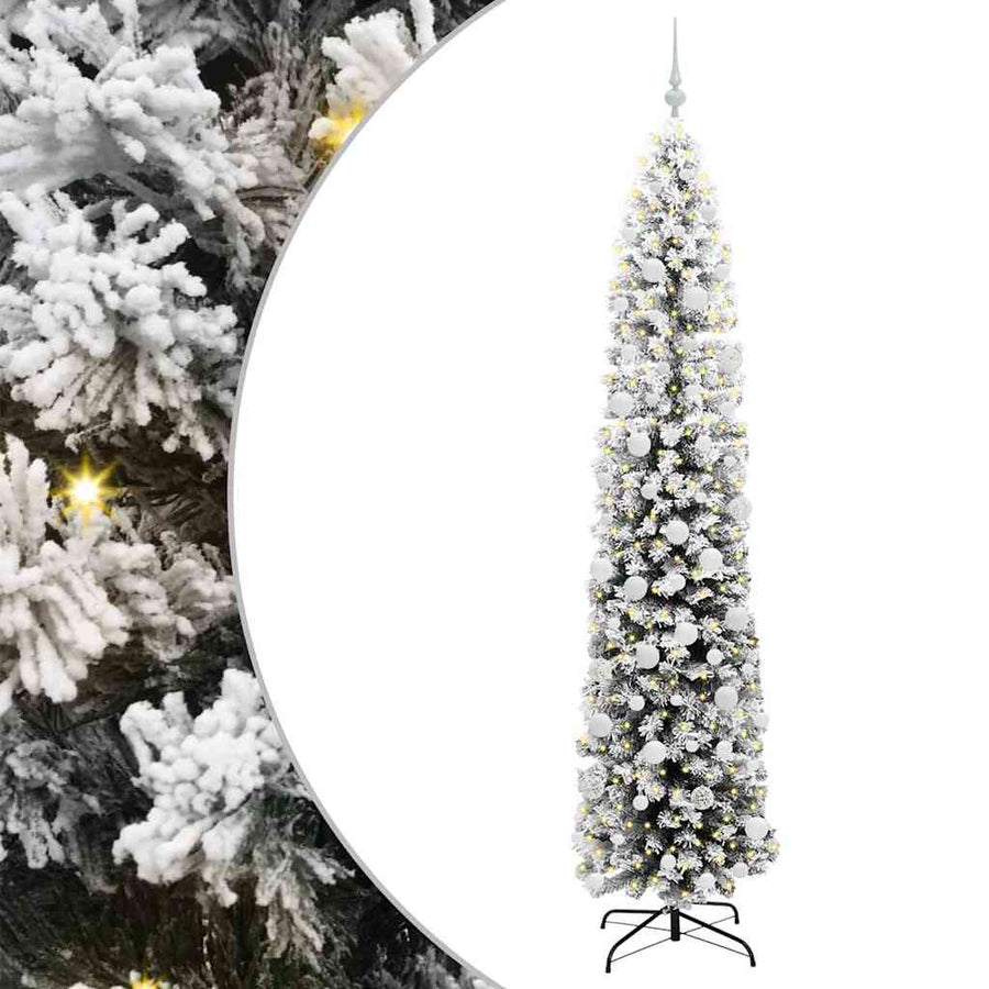 Kunstkerstboom Groen 210 cm PVC en Staal en Kunststof