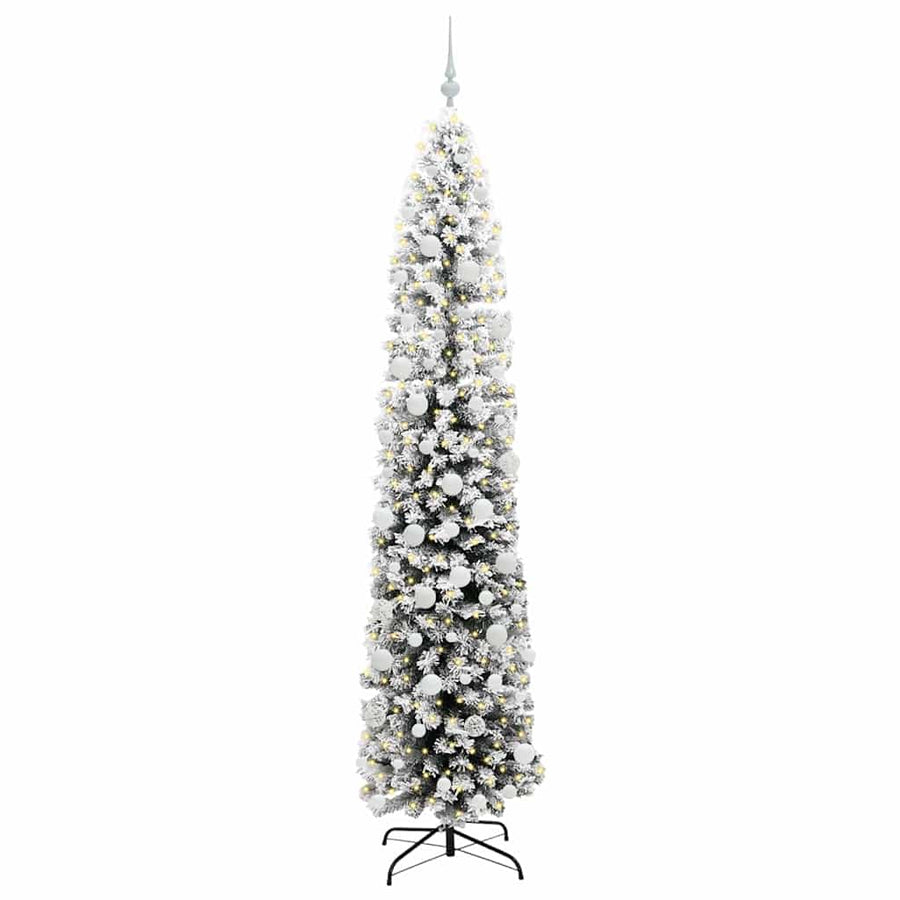 Kunstkerstboom Groen 210 cm PVC en Staal en Kunststof