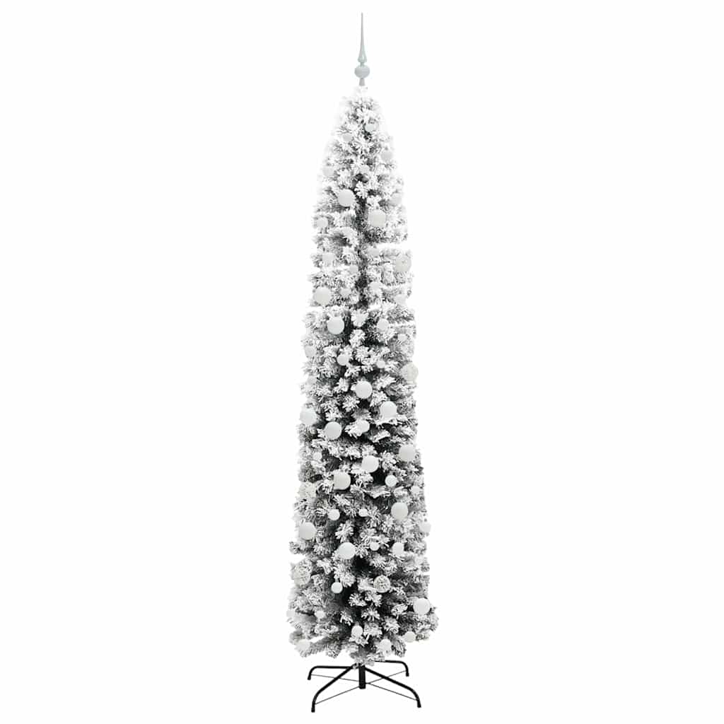 Kunstkerstboom Groen 210 cm PVC en Staal en Kunststof