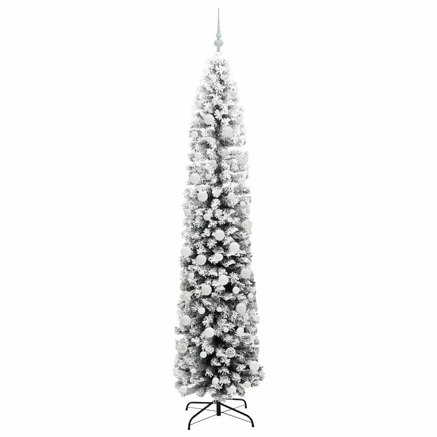 Kunstkerstboom Groen 210 cm PVC en Staal en Kunststof